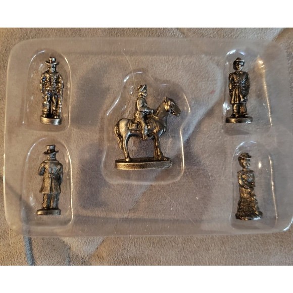 Vintage The Americana Solid Pewter Collection Pony Express 5 Figures 1992 new - Picture 1 of 10